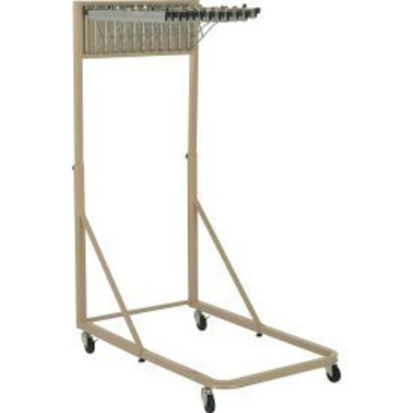 Global Equipment Interion    Blue Print Pivot Mobile Rack with 12 Pivot Hangers   12 36" Hanging Clamps 298703